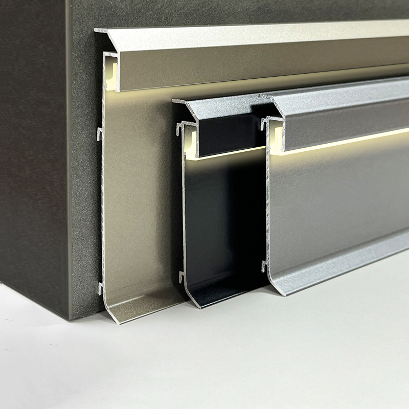 Clip-on illuminated skirting board