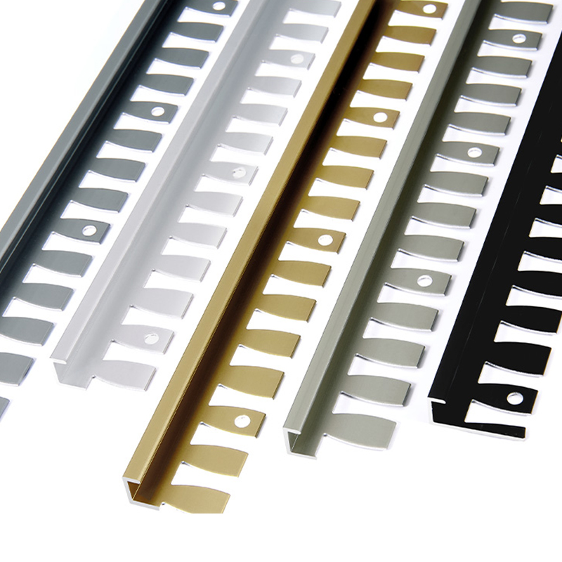 Aluminum alloy C-shaped fishbone edge trim