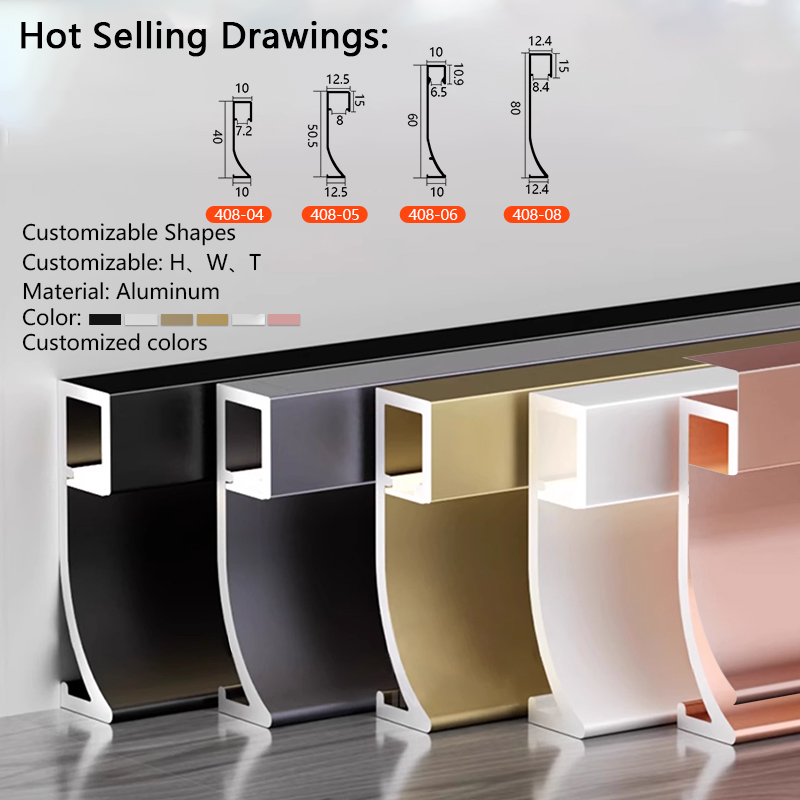 Surface-mounted bottom-lit skirting board
