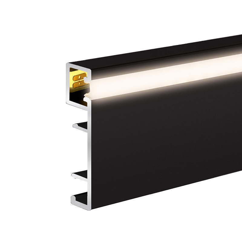 Front-lit baseboard