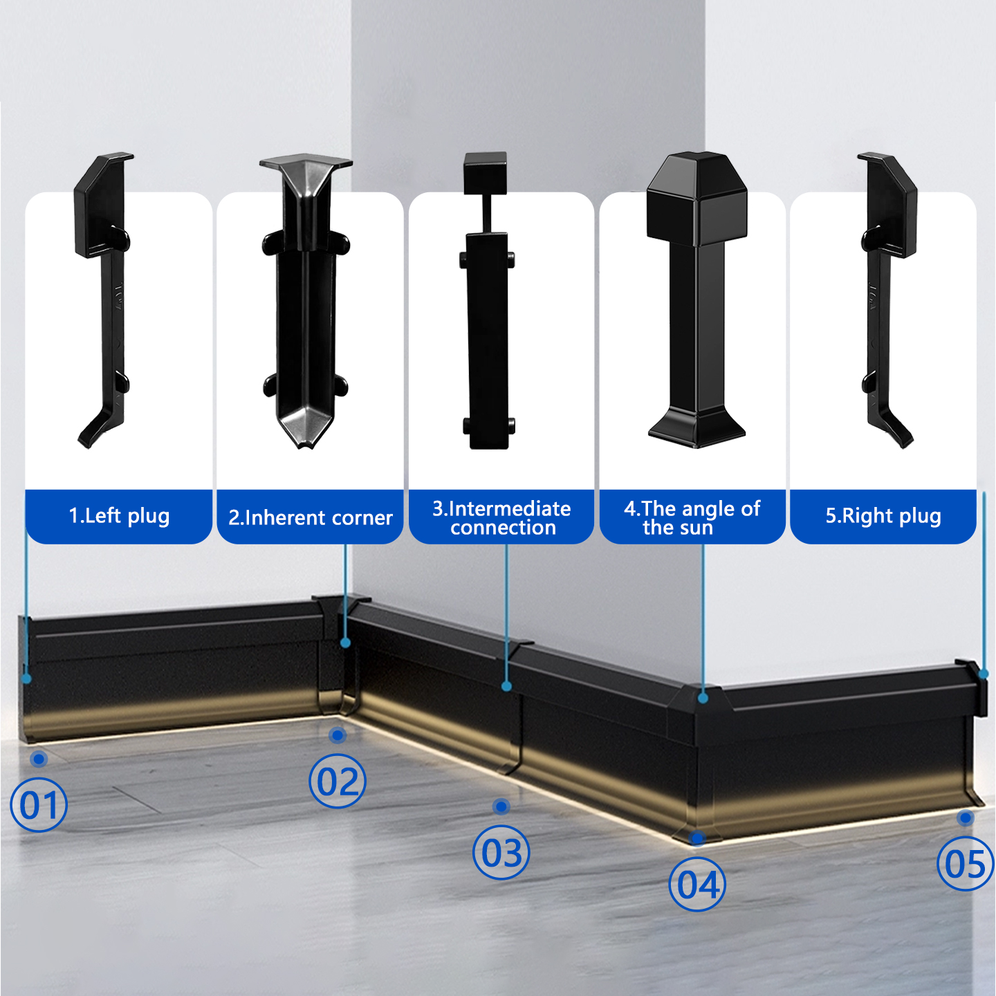 Downlight skirting board (clip-on type)