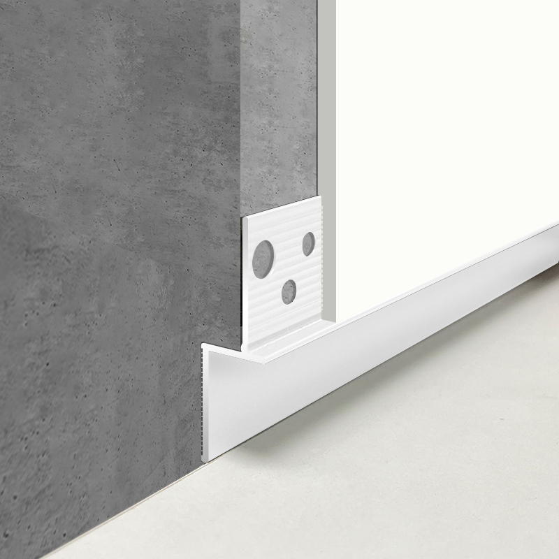 recessed skirting with plaster finish