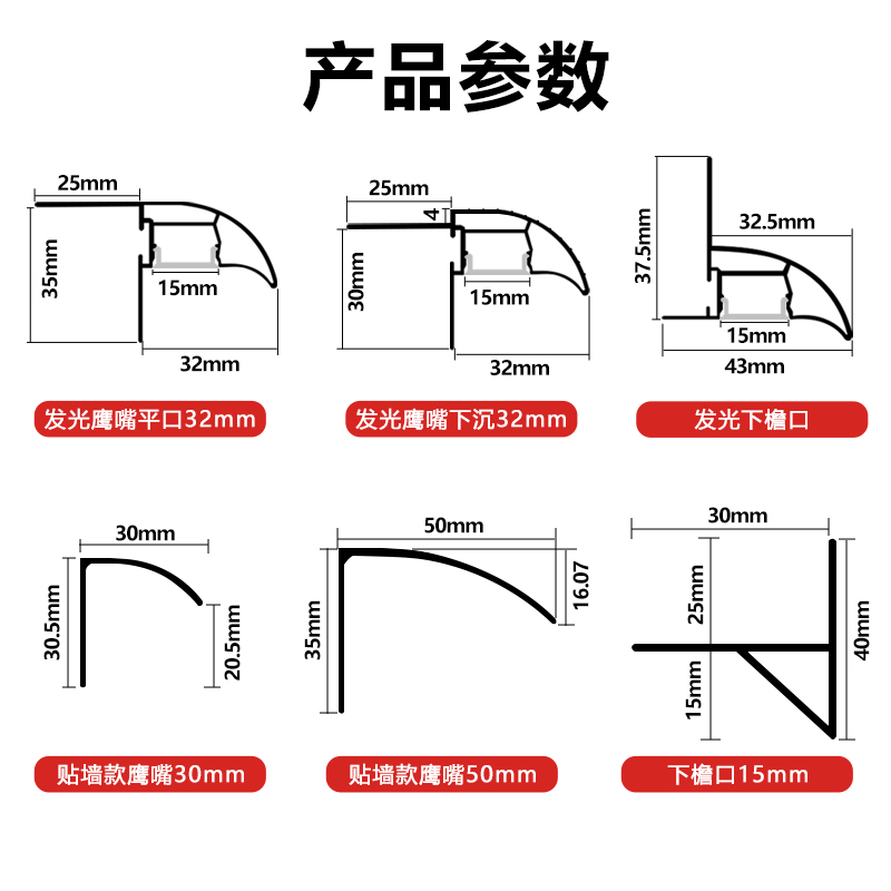 发光鹰嘴滴水线